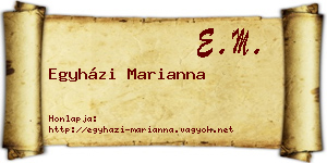 Egyházi Marianna névjegykártya