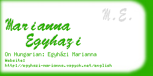 marianna egyhazi business card